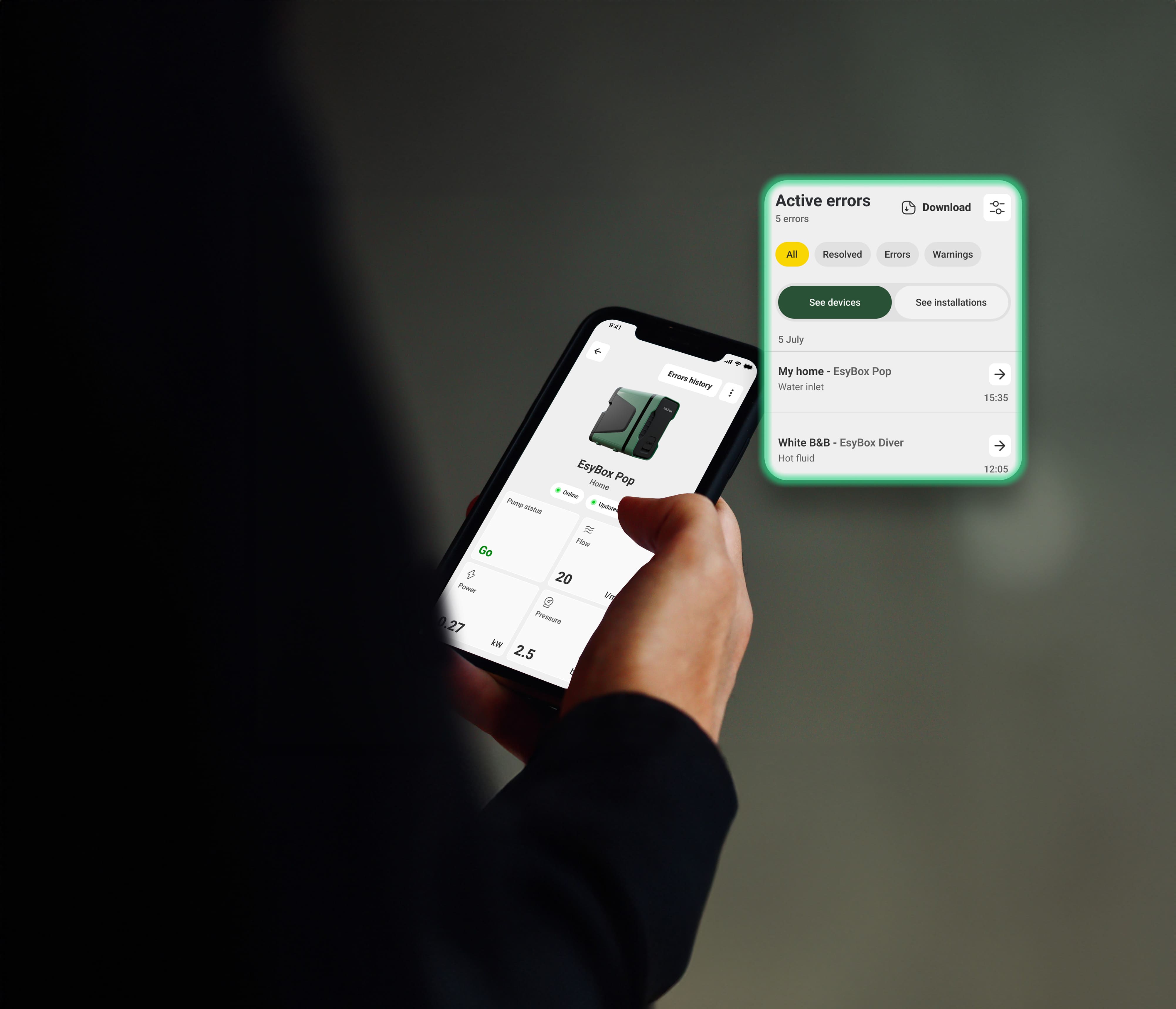 Customer using the app